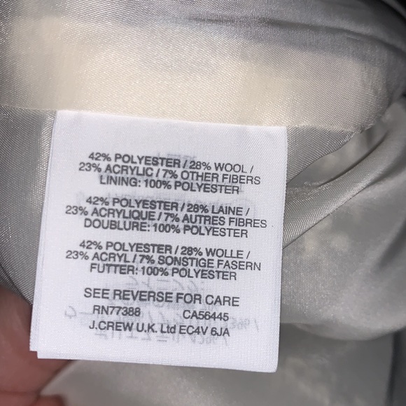 J Crew Silver & Ivory Dress Size 12 - Picture 4 of 6